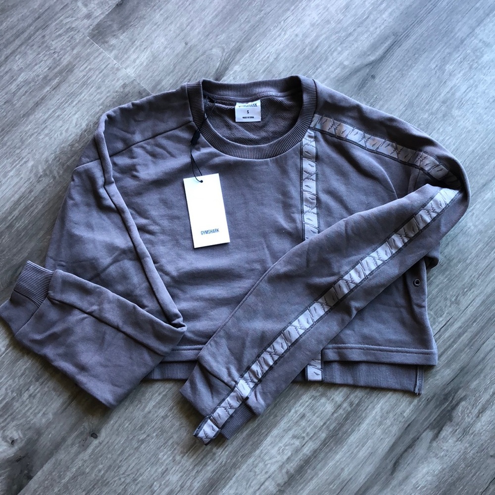 Gymshark 24/7 Cropped Sweater - Slate Lavender